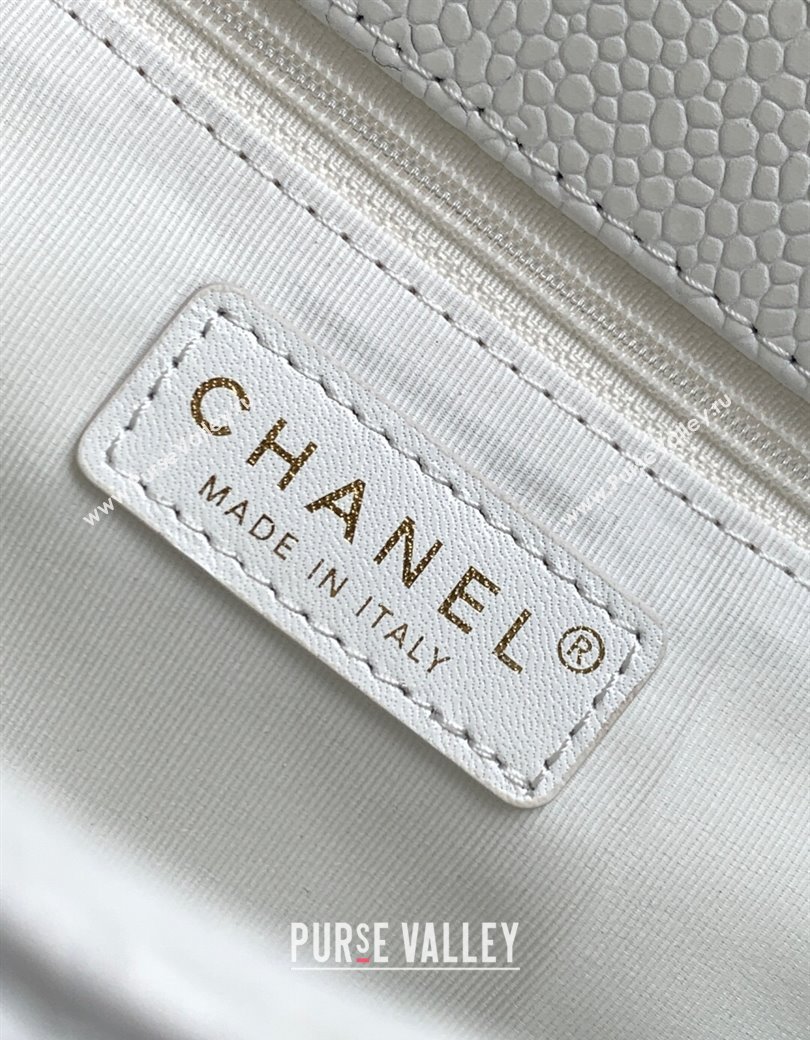 Chanel Grained Shiny Calfskin Backpack bag AS5347 White 2025 (yezi-250812025)