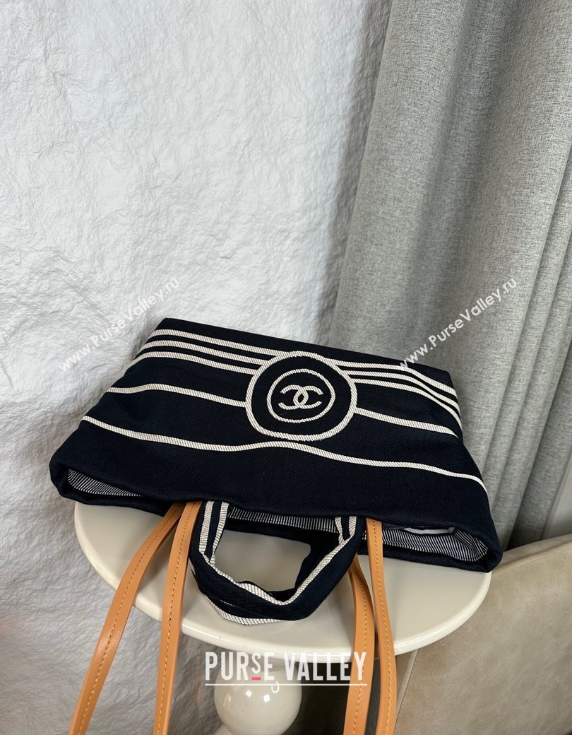 Chanel Denim Small Shopping Bag Blue 2025 A92240 (yezi-250812026)