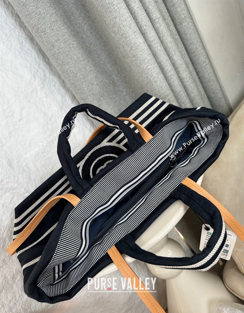 Chanel Denim Small Shopping Bag Blue 2025 A92240 (yezi-250812026)