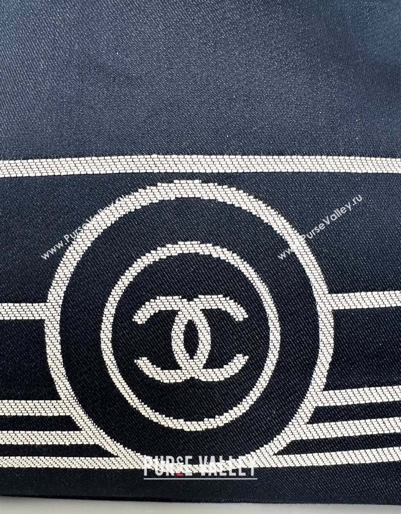 Chanel Denim Large Shopping Bag Blue 2025 A92241 (yezi-250812027)