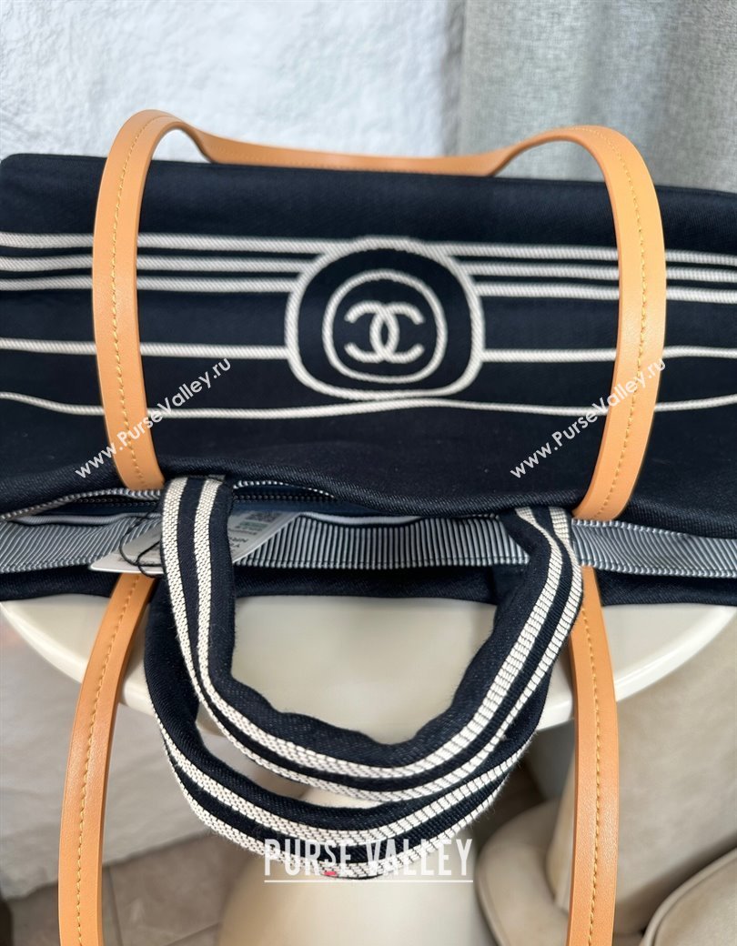 Chanel Denim Large Shopping Bag Blue 2025 A92241 (yezi-250812027)