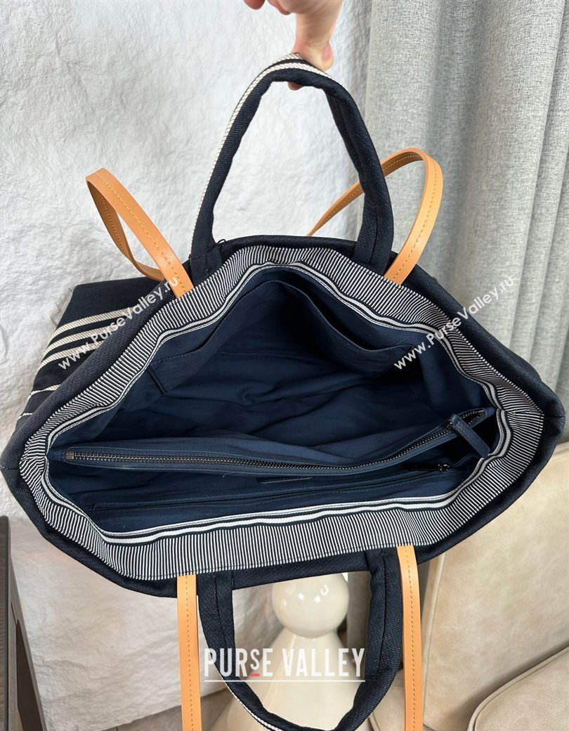 Chanel Denim Large Shopping Bag Blue 2025 A92241 (yezi-250812027)