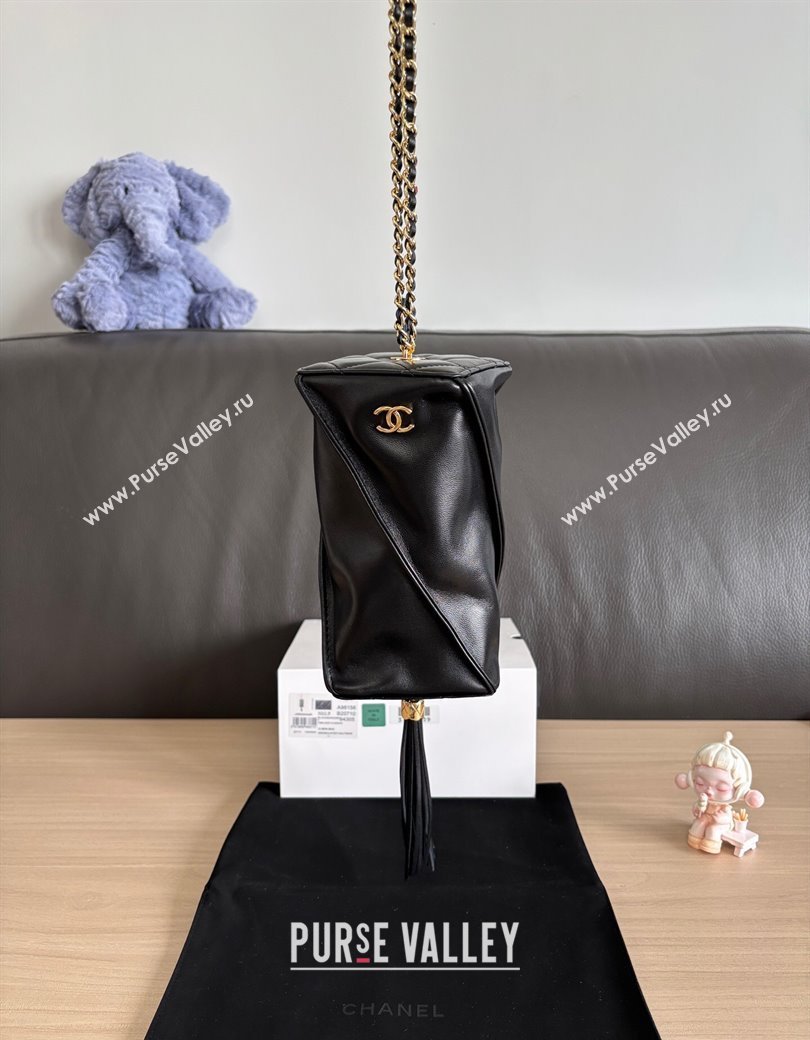 Chanel Lambskin Clutch with Chain and Tassel AP4686 Black 2025 (yezi-250812028)