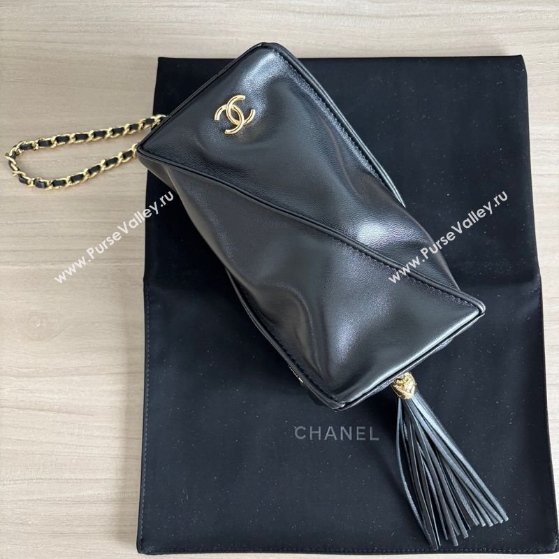 Chanel Lambskin Clutch with Chain and Tassel AP4686 Black 2025 (yezi-250812028)