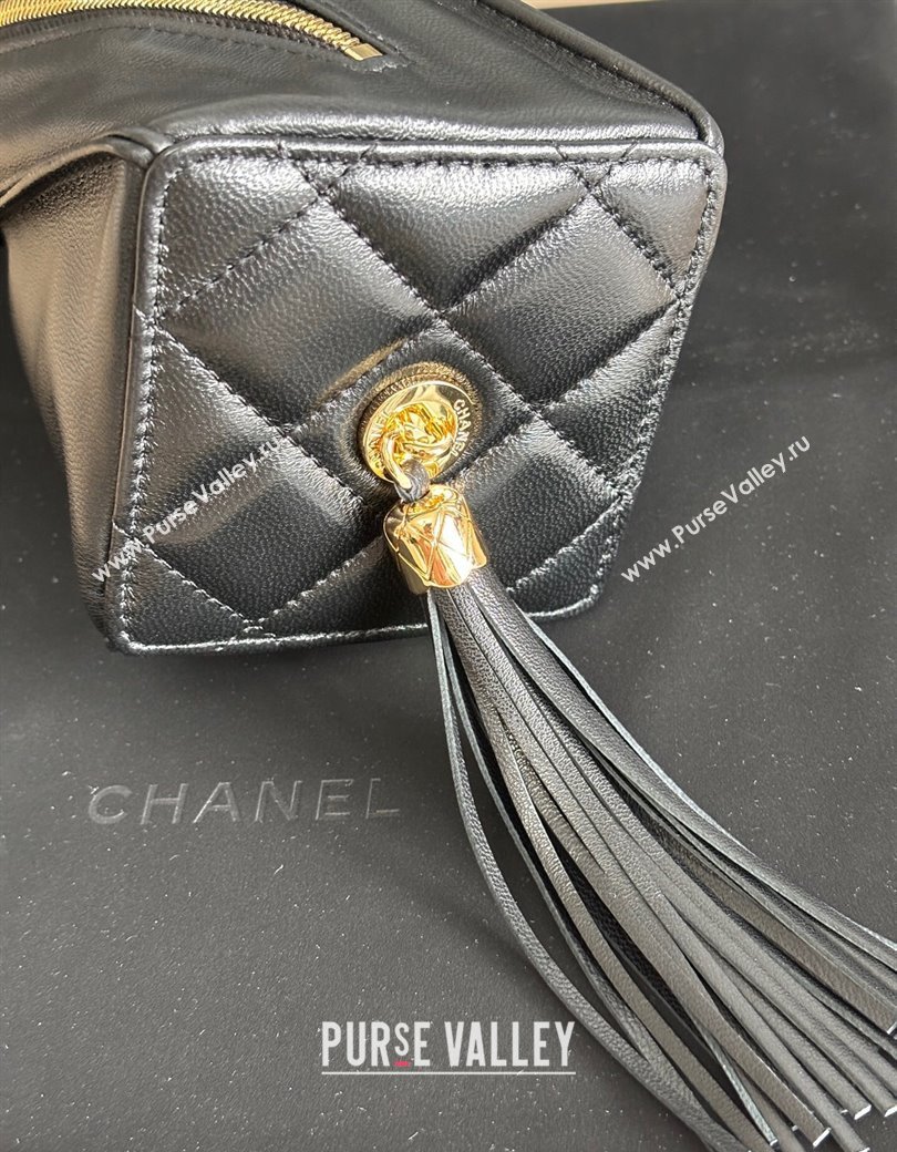 Chanel Lambskin Clutch with Chain and Tassel AP4686 Black 2025 (yezi-250812028)