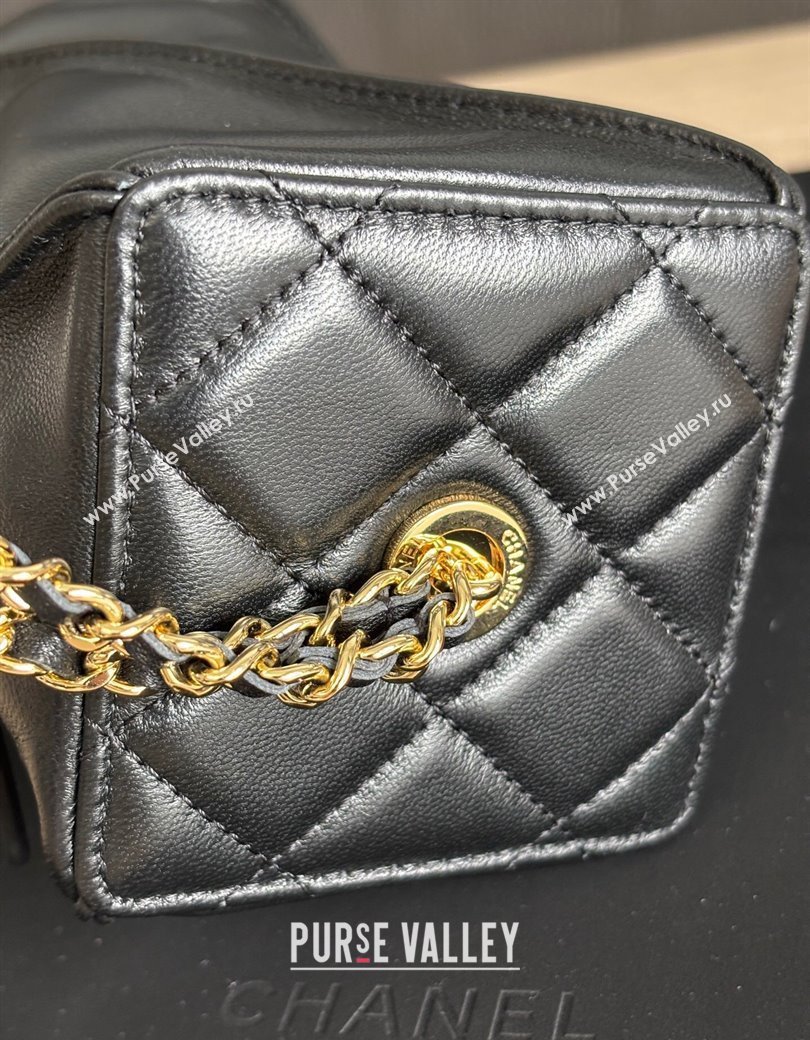 Chanel Lambskin Clutch with Chain and Tassel AP4686 Black 2025 (yezi-250812028)