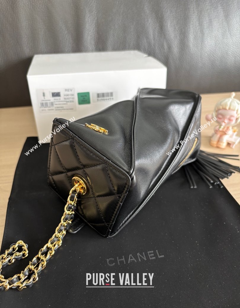 Chanel Lambskin Clutch with Chain and Tassel AP4686 Black 2025 (yezi-250812028)