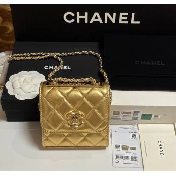 Chanel Lambskin Clutch with Chain and Band Gold-Tone 2025 A81632 (yezi-250812032)