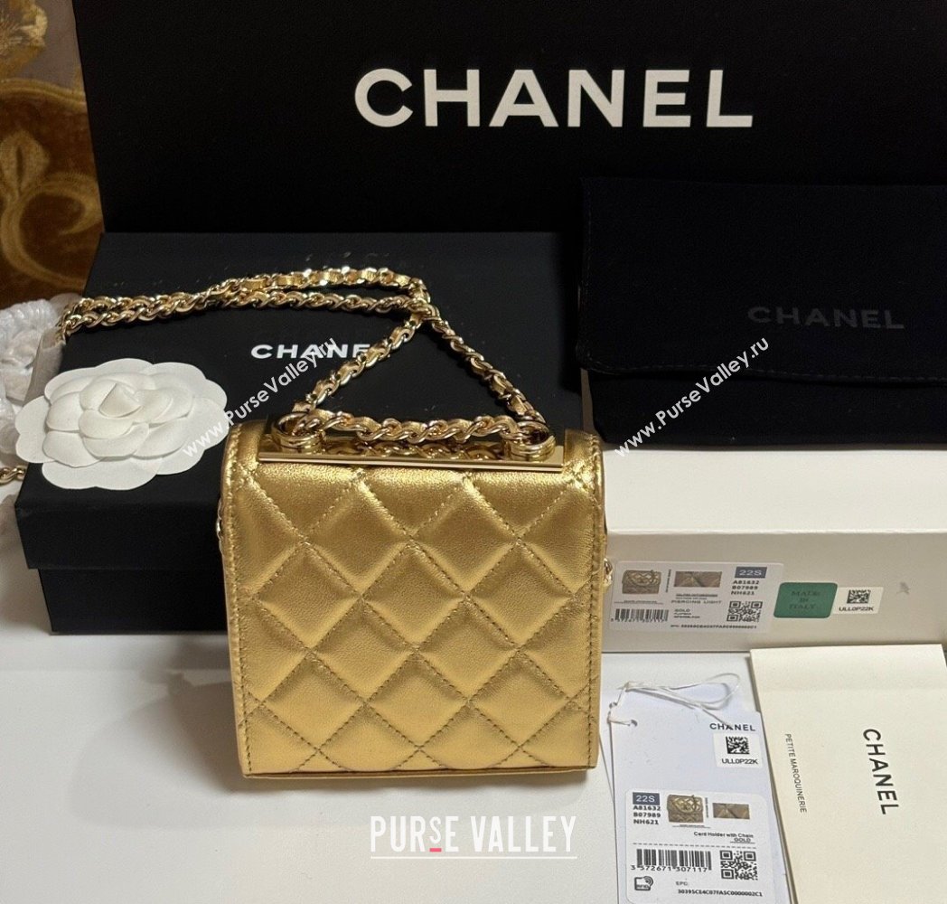 Chanel Lambskin Clutch with Chain and Band Gold-Tone 2025 A81632 (yezi-250812032)