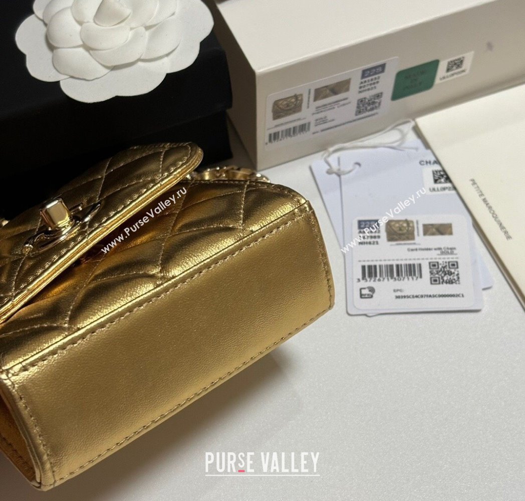 Chanel Lambskin Clutch with Chain and Band Gold-Tone 2025 A81632 (yezi-250812032)