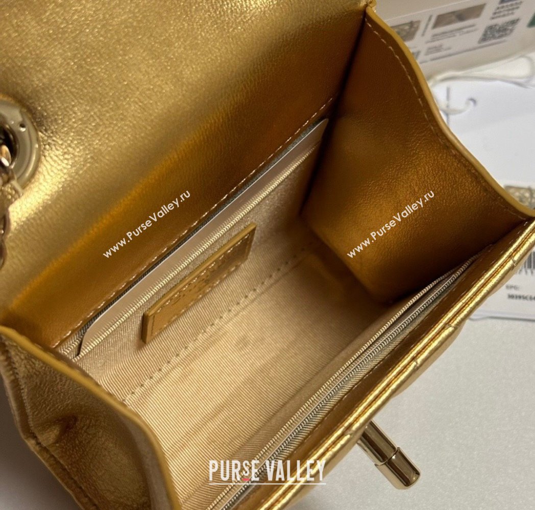 Chanel Lambskin Clutch with Chain and Band Gold-Tone 2025 A81632 (yezi-250812032)