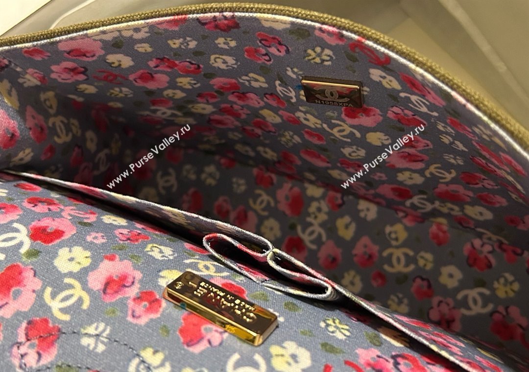 Chanel Quilted Canvas Classic Medium Flap Bag with Charm A01112 Green 2025 0812 (yezi-250812039)