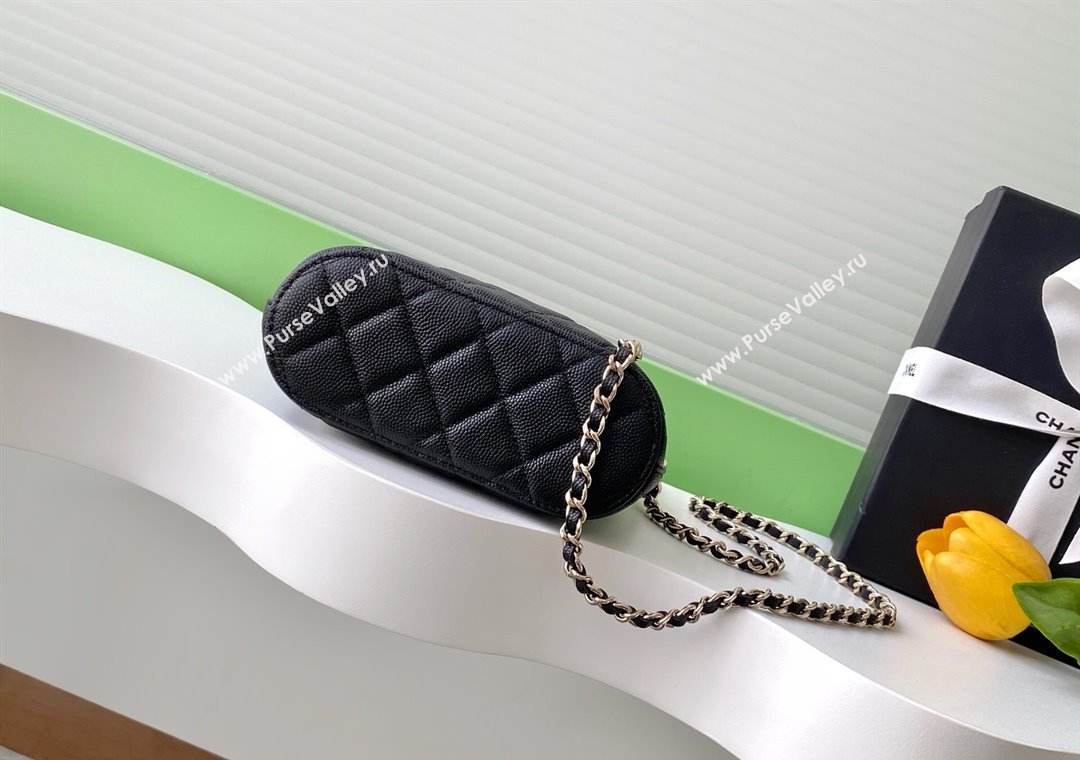 Chanel Grained Calfskin Clutch with Chain AP4742 Black 2025 0812 (yezi-250812071)