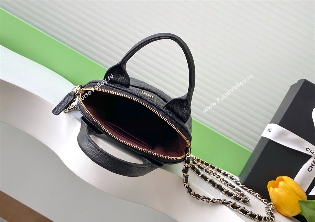 Chanel Grained Calfskin Clutch with Chain AP4742 Black 2025 0812 (yezi-250812071)