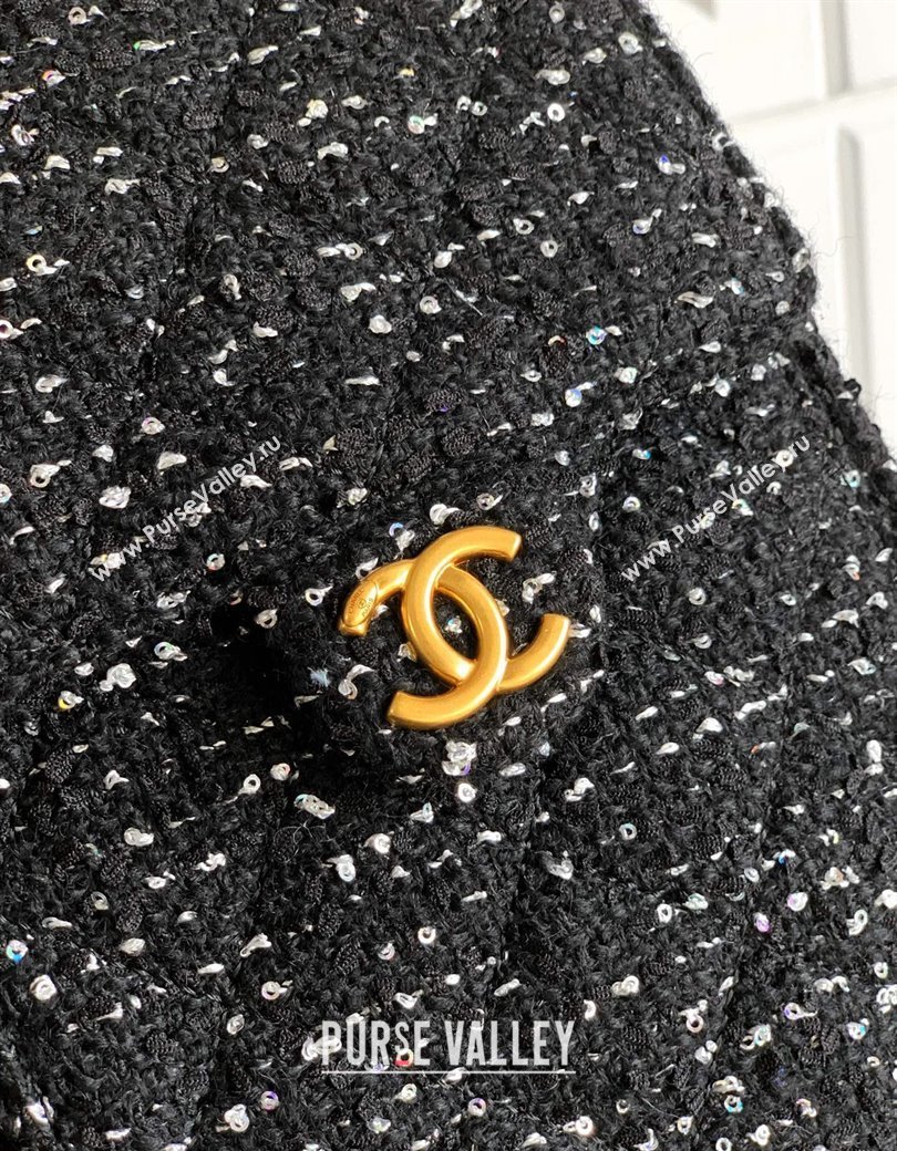 Chanel 25 Tweed Medium Handbag AS5311 Black 2025 0812 (yezi-250812057)