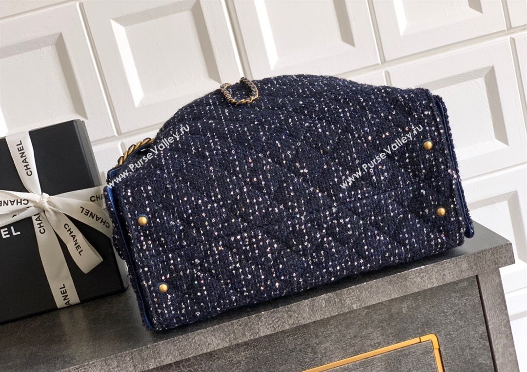 Chanel 25 Tweed Medium Handbag AS5311 Blue 2025 0812 (yezi-250812058)