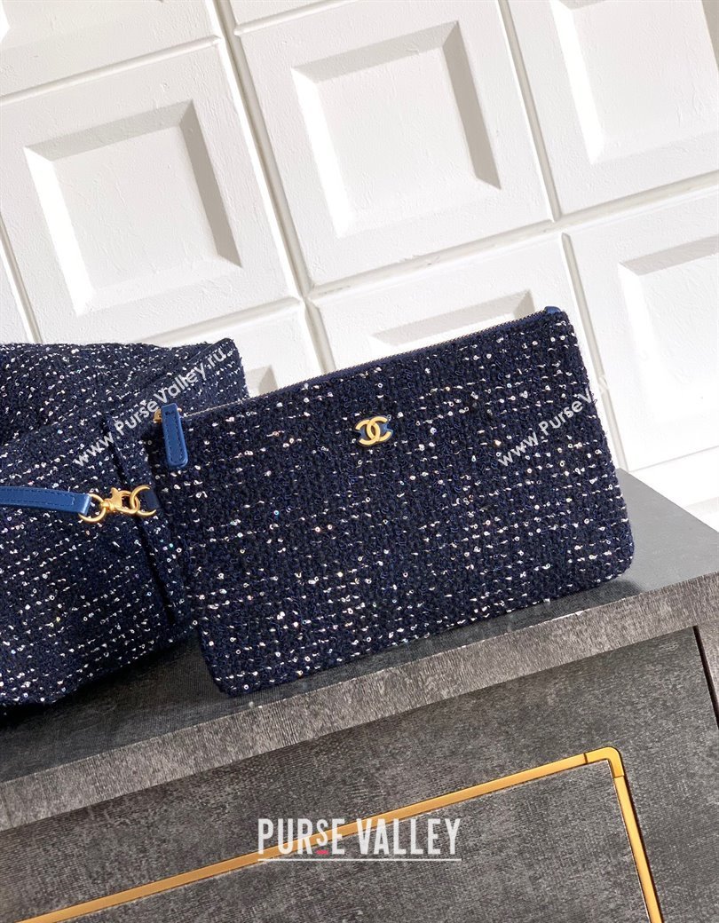 Chanel 25 Tweed Medium Handbag AS5311 Blue 2025 0812 (yezi-250812058)