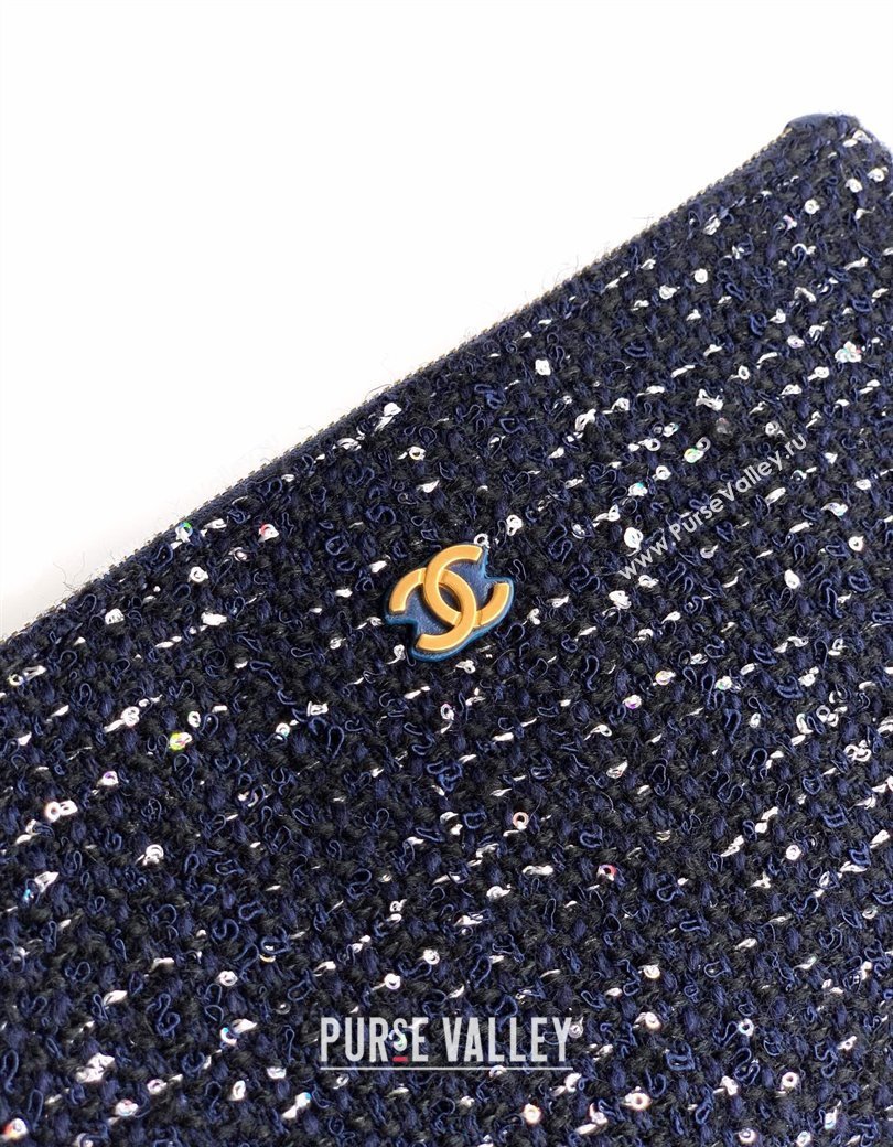 Chanel 25 Tweed Medium Handbag AS5311 Blue 2025 0812 (yezi-250812058)