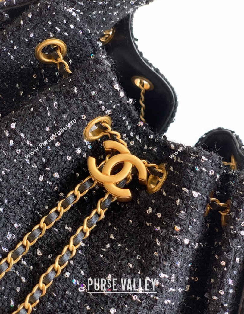 Chanel 25 Tweed Small Handbag AS5293 Black 2025 0812 (yezi-250812061)