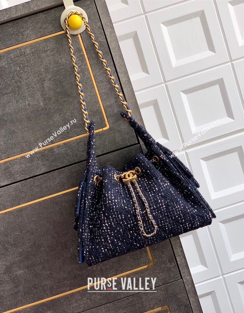 Chanel 25 Tweed Small Handbag AS5293 Blue 2025 0812 (yezi-250812062)