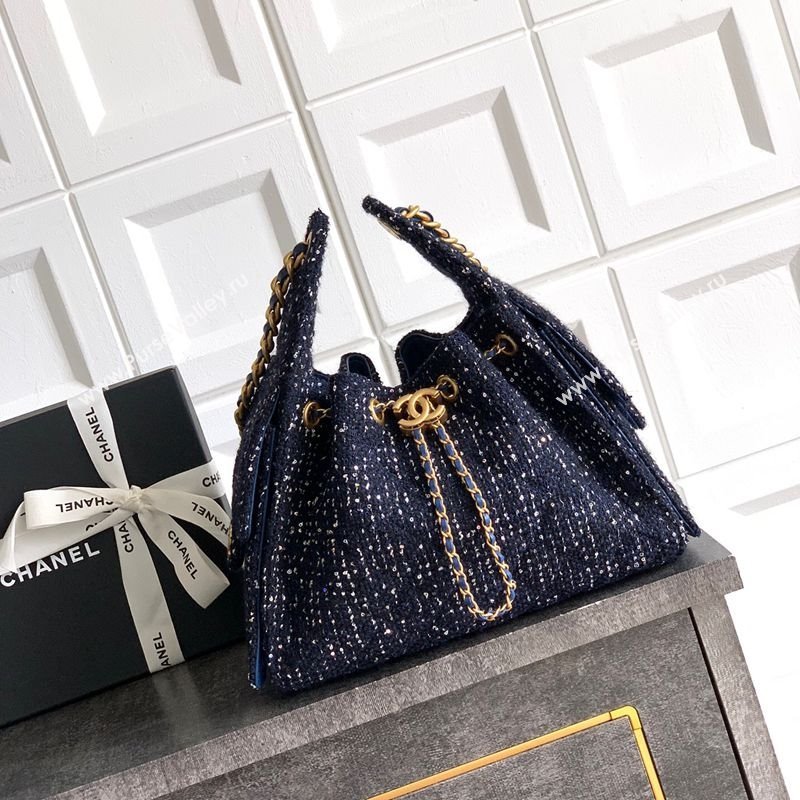 Chanel 25 Tweed Small Handbag AS5293 Blue 2025 0812 (yezi-250812062)