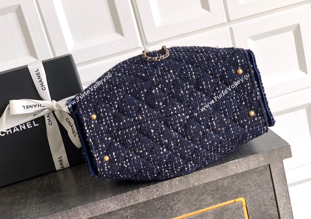 Chanel 25 Tweed Small Handbag AS5293 Blue 2025 0812 (yezi-250812062)