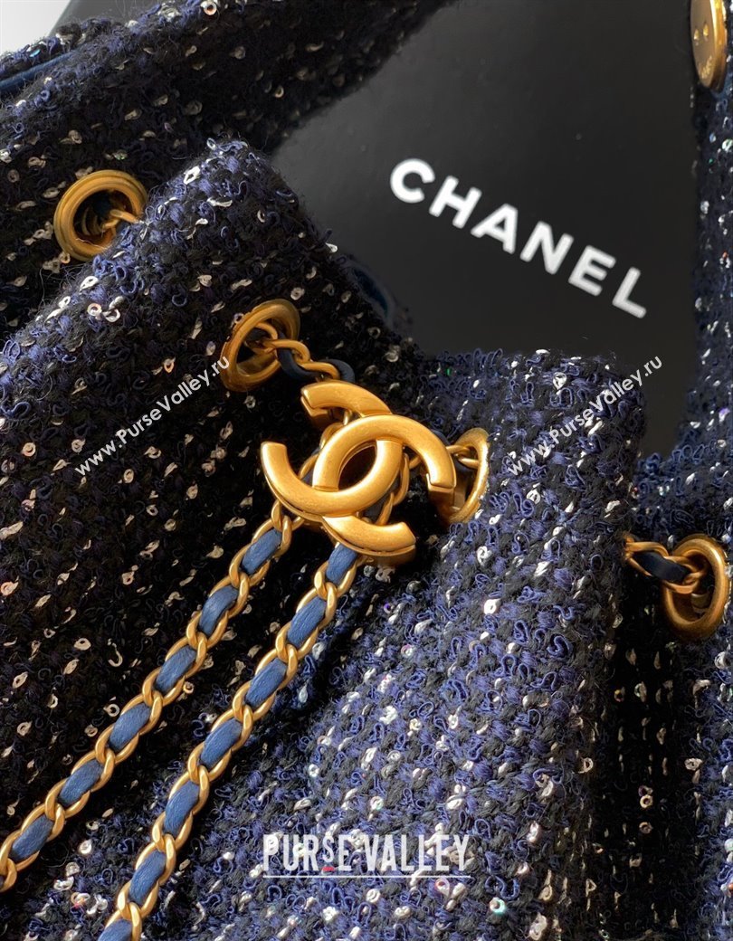 Chanel 25 Tweed Small Handbag AS5293 Blue 2025 0812 (yezi-250812062)