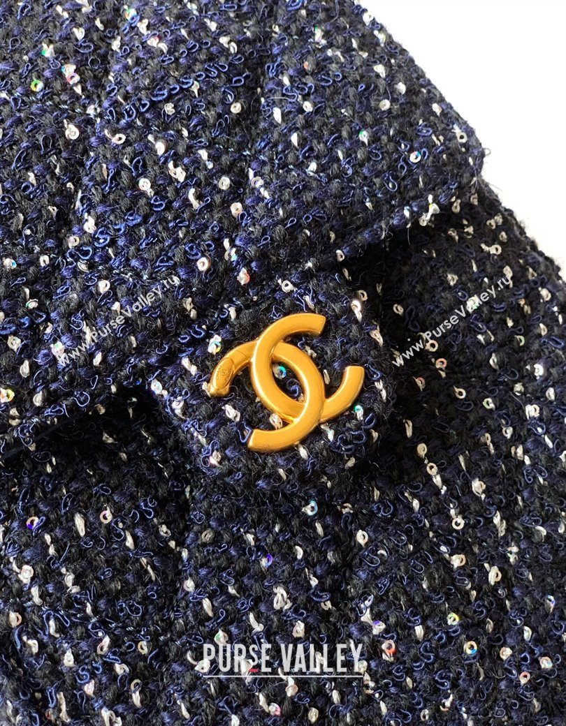 Chanel 25 Tweed Small Handbag AS5293 Blue 2025 0812 (yezi-250812062)