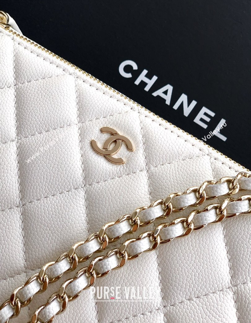 Chanel Grained Calfskin Hobo Bag White 2025 CH081101 (yezi-2508110088)