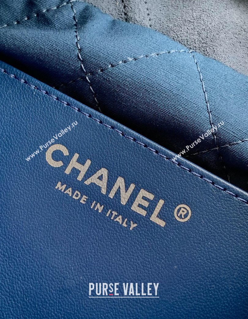Chanel Suede Mini Shopping Bag with Studs AS3980 Blue 2025 0812 (yezi-250812128)