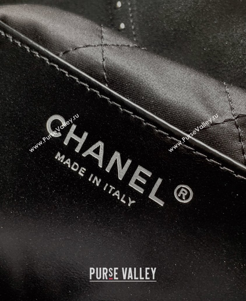 Chanel Suede Mini Shopping Bag with Studs AS3980 Black 2025 0812 (yezi-250812129)