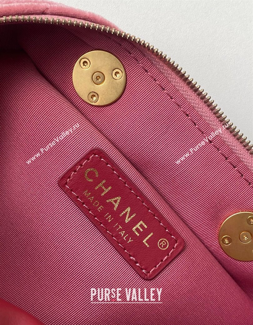 Chanel Velvet Mini Bowling Bag AS5572 Burgundy 2025 (yezi-250812131)