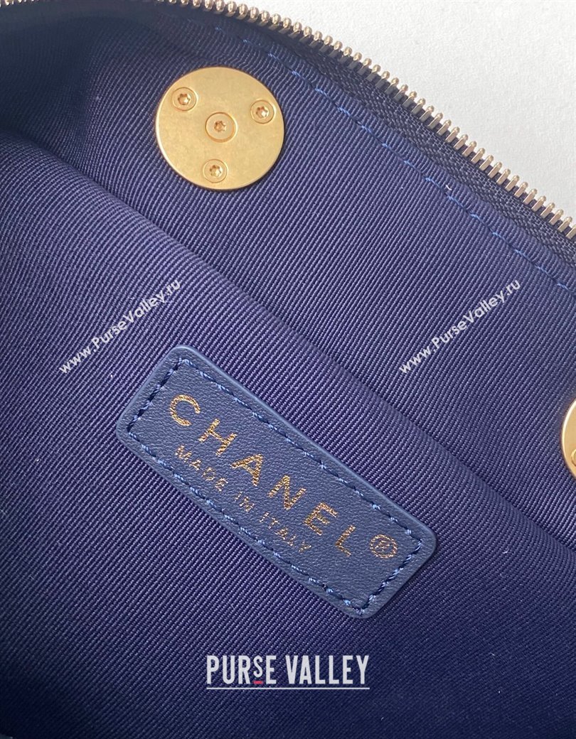 Chanel Calfskin Mini Bowling Bag AS5572 Blue 2025 (yezi-250812136)