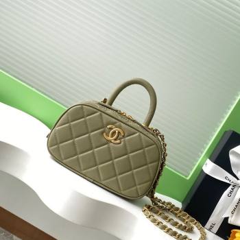 Chanel Calfskin Mini Bowling Bag AS5572 Green 2025 (yezi-250812137)