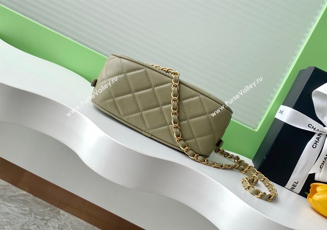 Chanel Calfskin Mini Bowling Bag AS5572 Green 2025 (yezi-250812137)