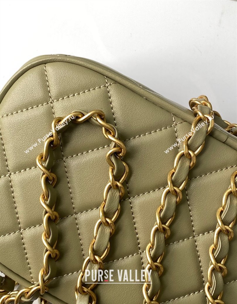 Chanel Calfskin Mini Bowling Bag AS5572 Green 2025 (yezi-250812137)