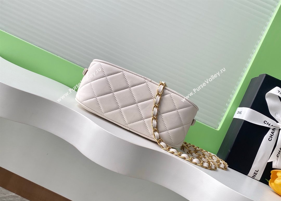 Chanel Calfskin Mini Bowling Bag AS5572 White 2025 (yezi-250812138)