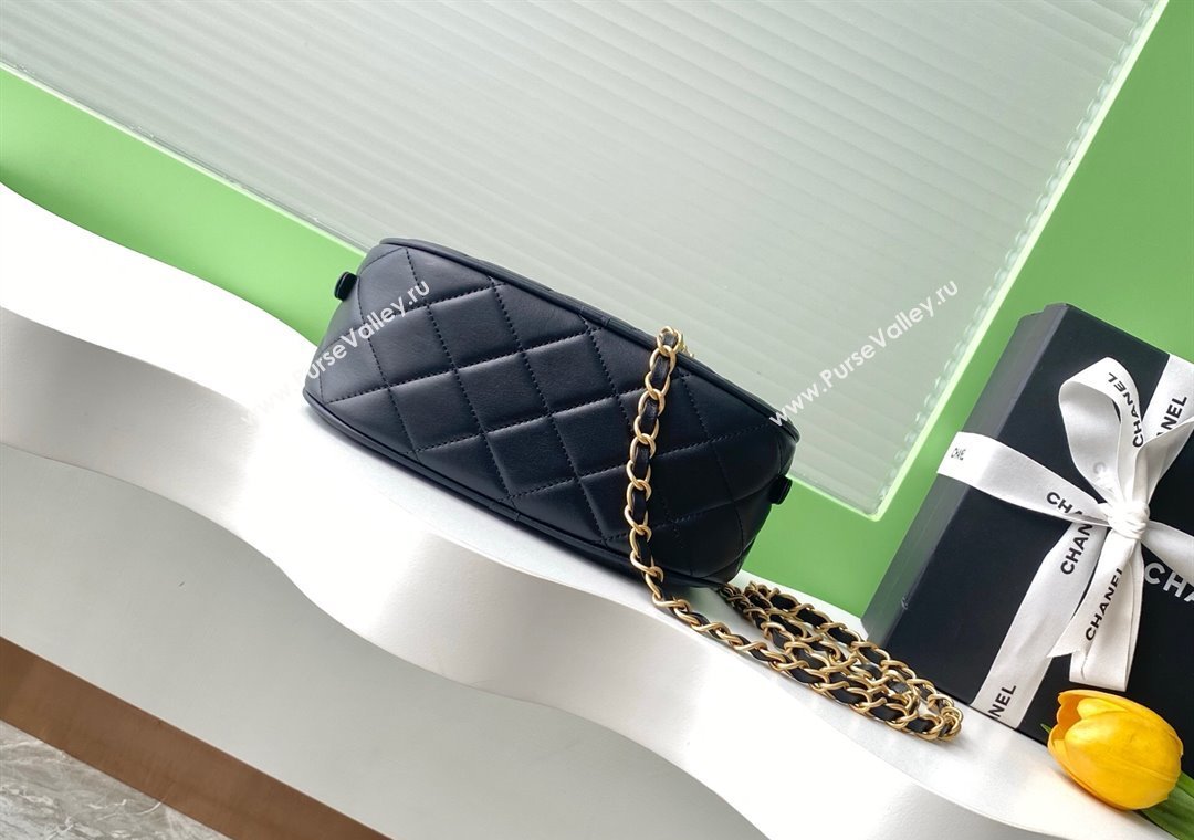 Chanel Calfskin Mini Bowling Bag AS5572 Black 2025 (yezi-250812139)