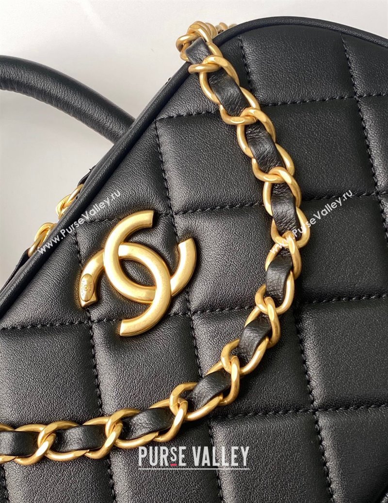 Chanel Calfskin Mini Bowling Bag AS5572 Black 2025 (yezi-250812139)