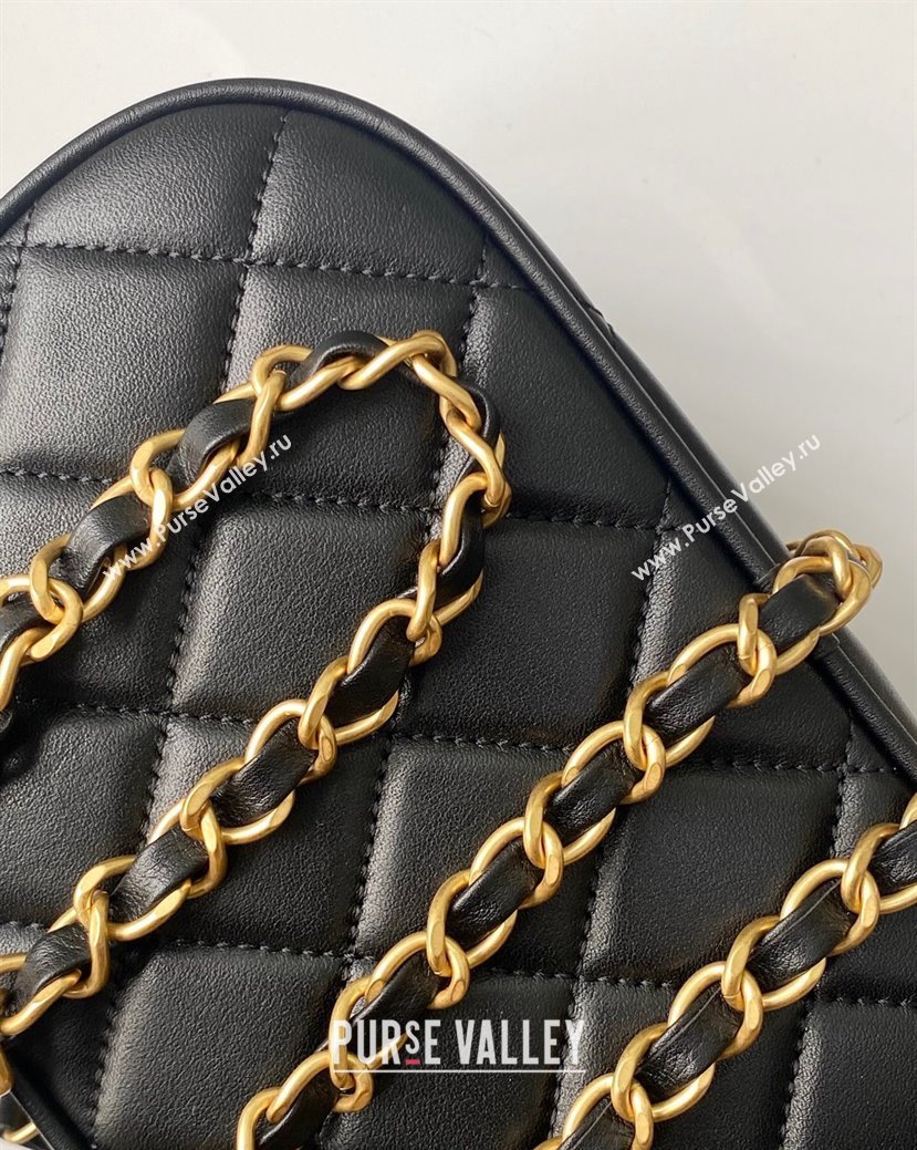 Chanel Calfskin Mini Bowling Bag AS5572 Black 2025 (yezi-250812139)