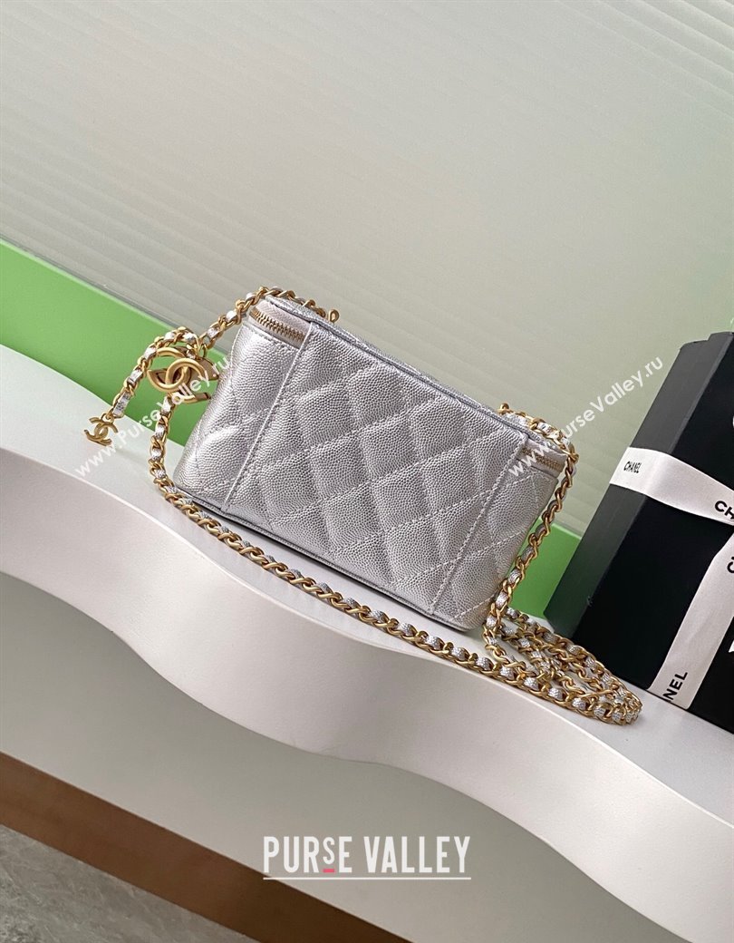 Chanel Grainy Calfskin Large Vanity with CC Chain Silver 2025 AP3940 (yezi-250812106)