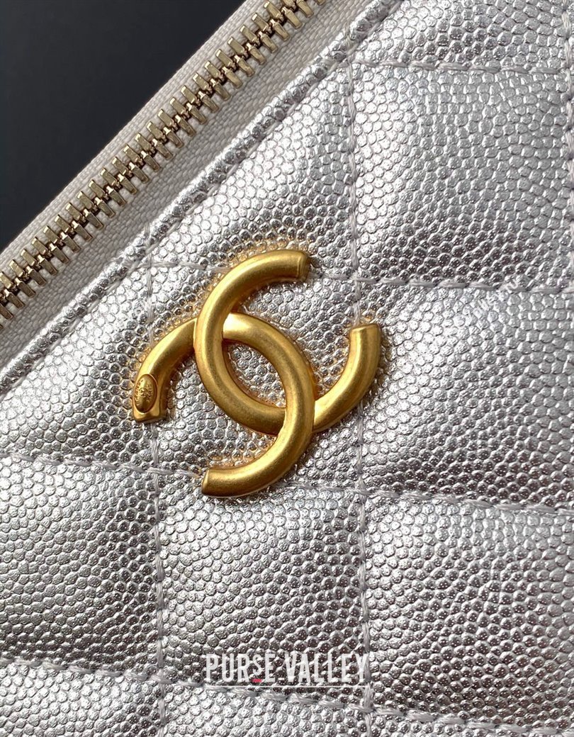 Chanel Grainy Calfskin Large Vanity with CC Chain Silver 2025 AP3940 (yezi-250812106)