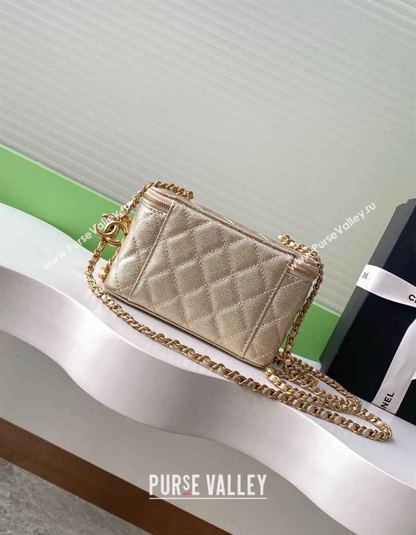 Chanel Grainy Calfskin Large Vanity with CC Chain Gold 2025 AP3940 (yezi-250812107)