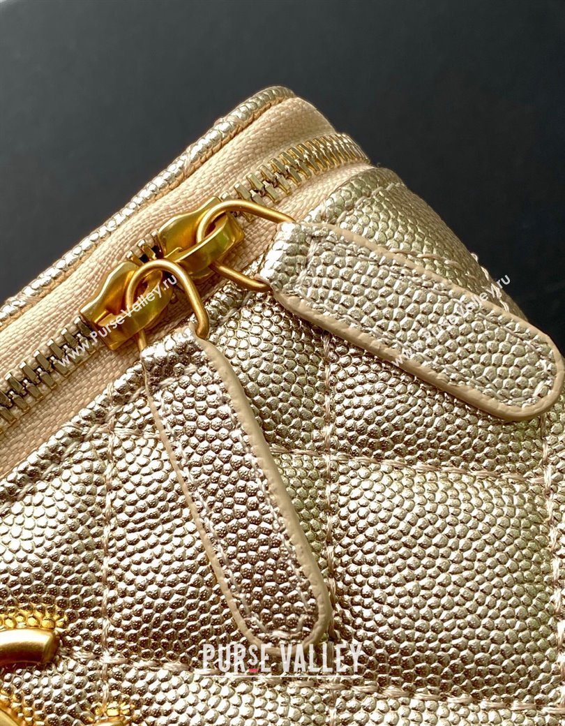 Chanel Grainy Calfskin Large Vanity with CC Chain Gold 2025 AP3940 (yezi-250812107)