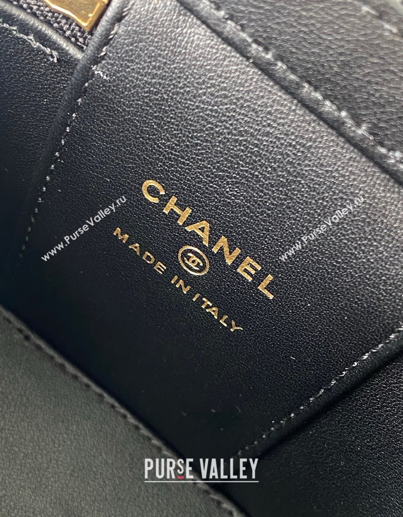 Chanel Grainy Calfskin Small Vanity with CC Chain Black 2025 AP3941 (yezi-250812105)