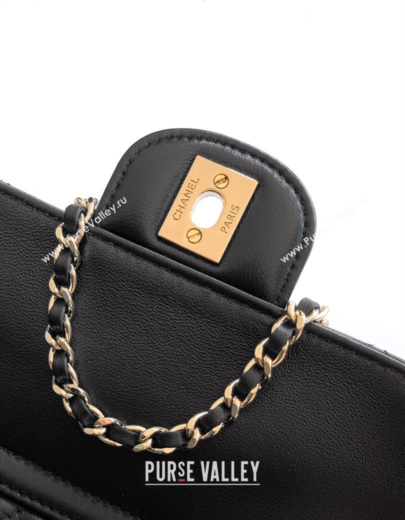 Chanel Lambskin Heart Bag Black 2025 AS5764 (yezi-250813009)