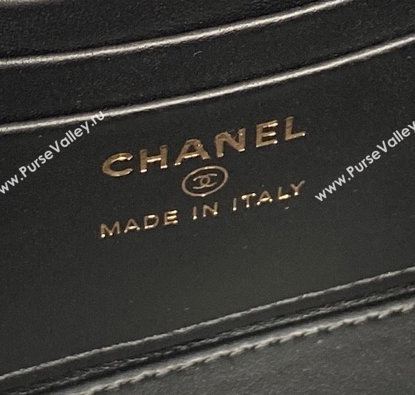 Chanel Grained Calfskin Vanity Case with Top Handle Black 2025 AP4799 (yezi-250813001)