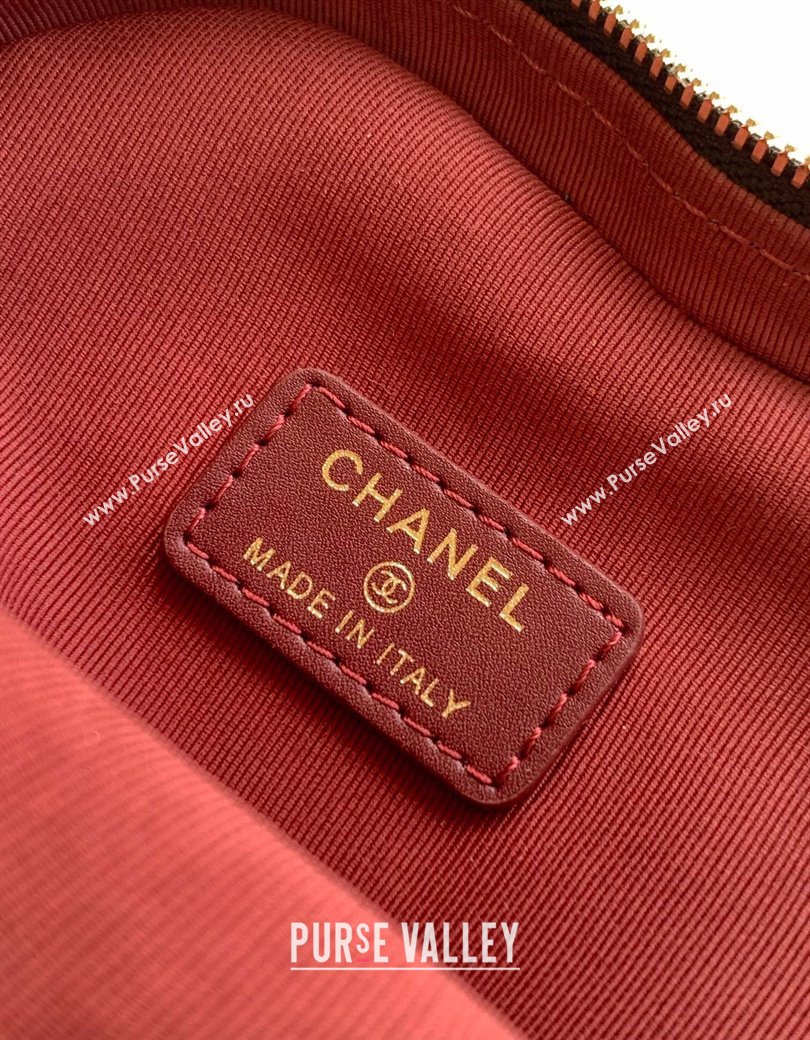 Chanel Lambskin Heart Clutch with Chain Black 2025 AP2784 (yezi-250813015)