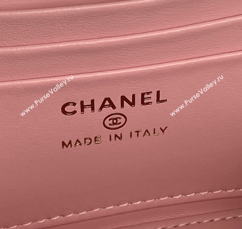 Chanel Grained Calfskin Vanity Case with Top Handle Light Pink 2025 AP4799 (yezi-250813002)