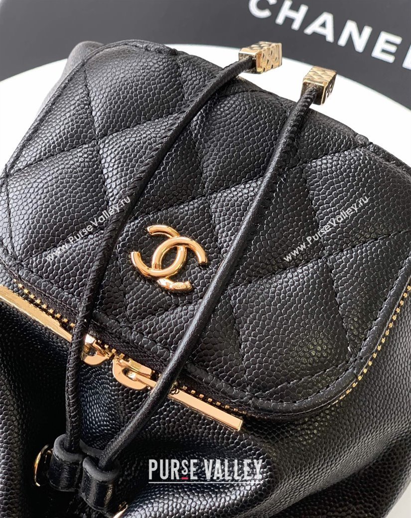 Chanel Grained Calfskin Mini Bucket Bag Black 2025 CH081301 (yezi-250813021)
